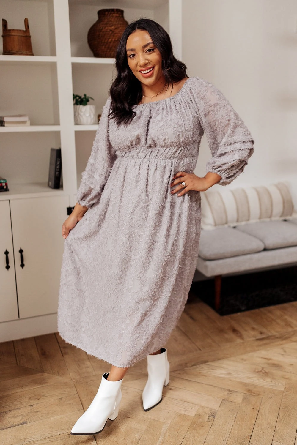 Ave Shops Opal Gray All Is Well Dress - Stylish Dresses, Rompers & Jumpsuits Collection 4 Ave Shops Dresses, Rompers, Jumpsuits All Is Well Dress In Opal Gray