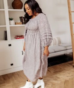 Ave Shops Opal Gray All Is Well Dress - Stylish Dresses, Rompers & Jumpsuits Collection 50 Ave Shops Dresses, Rompers, Jumpsuits All Is Well Dress In Opal Gray