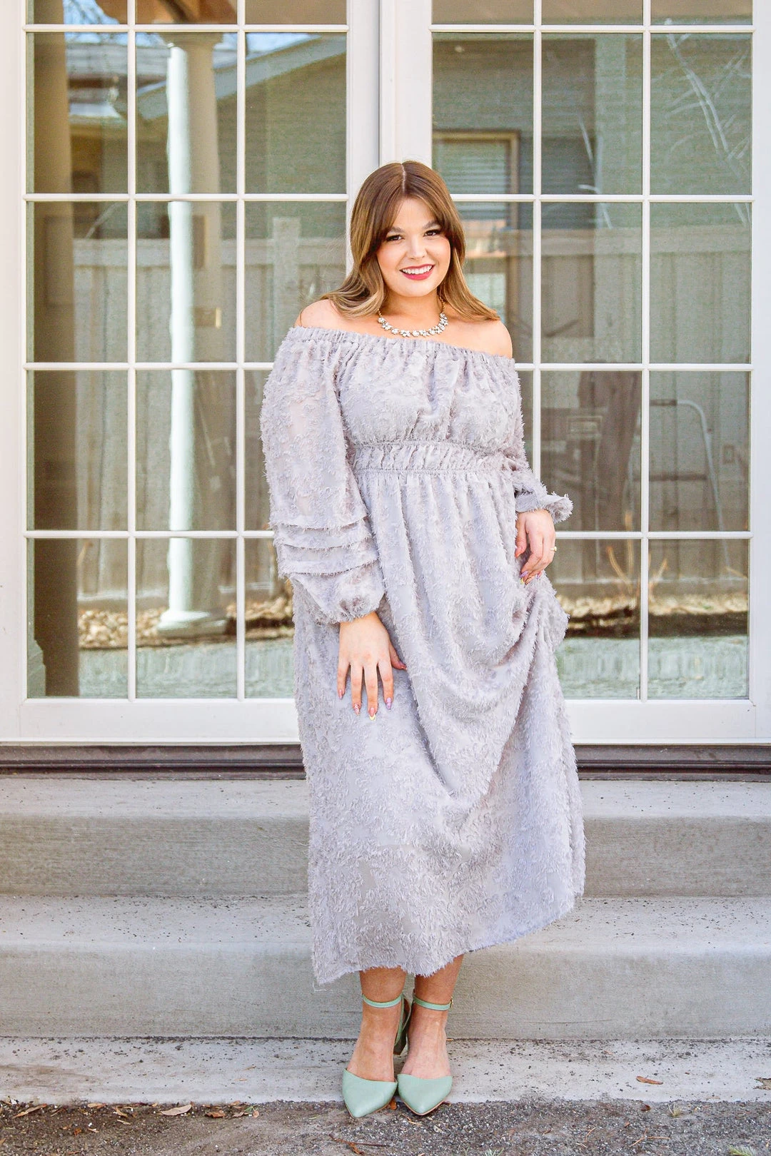 Ave Shops Opal Gray All Is Well Dress - Stylish Dresses, Rompers & Jumpsuits Collection 5 Ave Shops Dresses, Rompers, Jumpsuits All Is Well Dress In Opal Gray