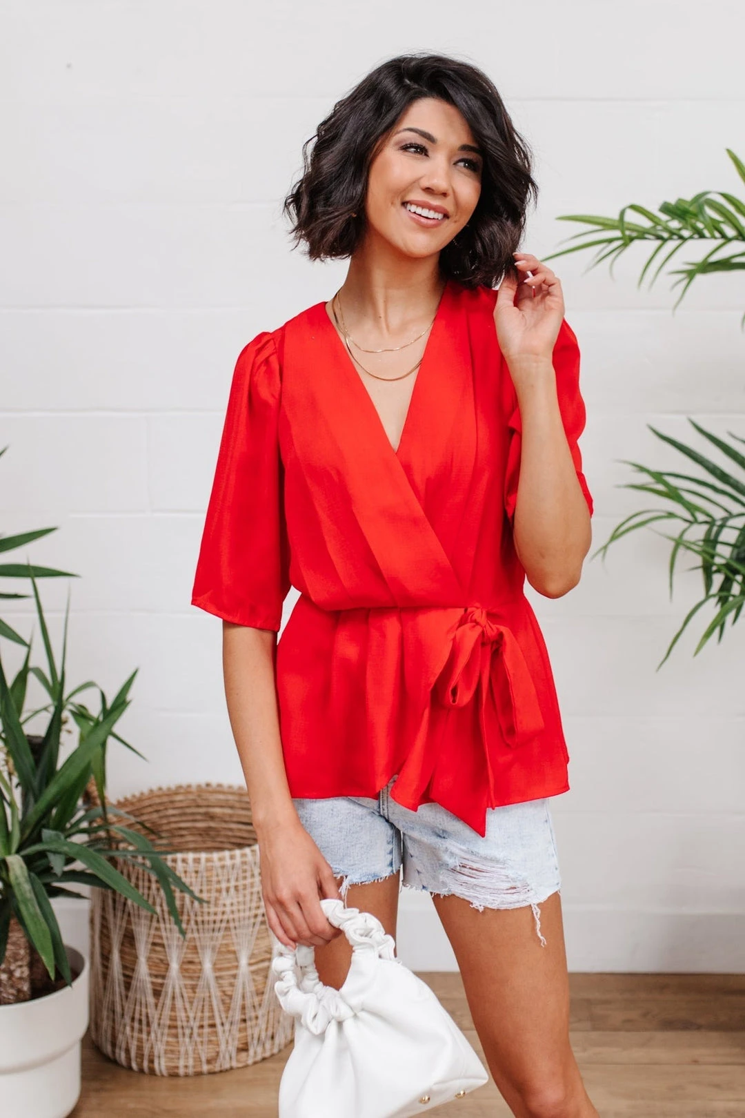 Ave Shops All Set Top In Red - Stylish Short Sleeve Tops for Women 3 Ave Shops All Set Top In Red Clothing