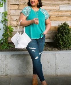 Ave Shops Allegra Top In Emerald