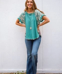 Ave Shops Allegra Top In Emerald
