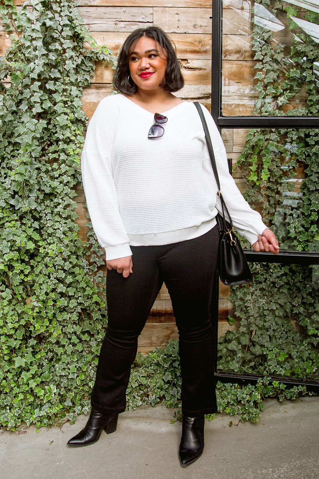 Ave Shops White Long Sleeve Along The Way Top | Stylish Women's Blouse 5 Ave Shops Clothing Along The Way Top In White