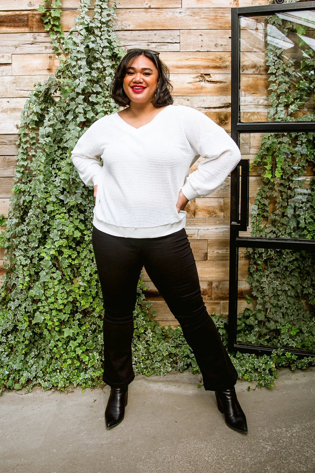 Ave Shops White Long Sleeve Along The Way Top | Stylish Women's Blouse 6 Ave Shops Clothing Along The Way Top In White