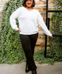 Ave Shops White Long Sleeve Along The Way Top | Stylish Women's Blouse 26 Ave Shops Clothing Along The Way Top In White