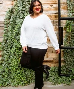 Ave Shops White Long Sleeve Along The Way Top | Stylish Women's Blouse 30 Ave Shops Clothing Along The Way Top In White