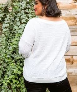 Ave Shops White Long Sleeve Along The Way Top | Stylish Women's Blouse 32 Ave Shops Clothing Along The Way Top In White