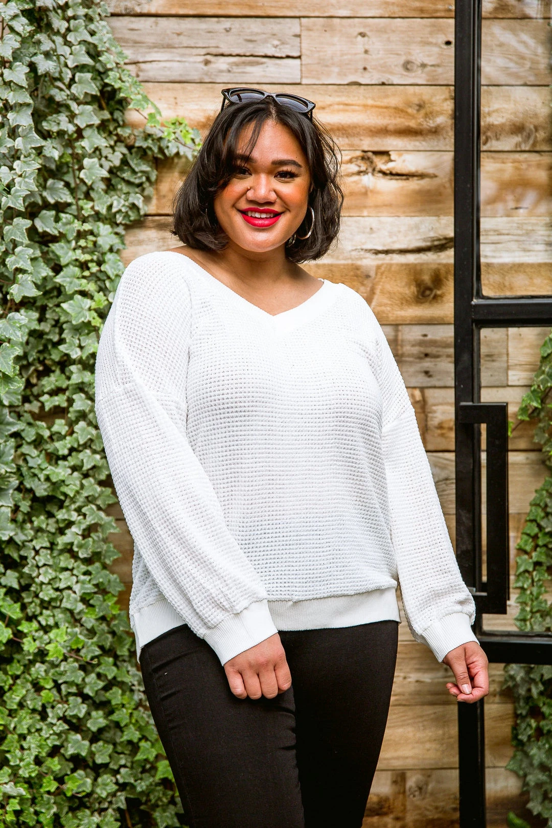 Ave Shops White Long Sleeve Along The Way Top | Stylish Women's Blouse 8 Ave Shops Clothing Along The Way Top In White