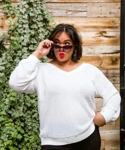 Ave Shops White Long Sleeve Along The Way Top | Stylish Women's Blouse 27 Ave Shops Clothing Along The Way Top In White