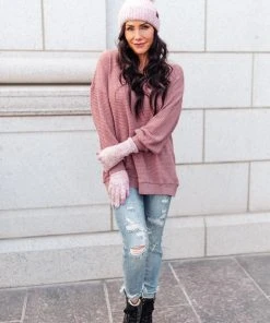 Ave Shops Along The Way Mauve Cardigan - Stylish Women's Outerwear 27 Ave Shops Along The Way Top In Mauve