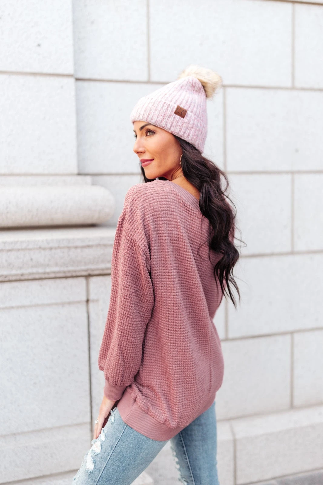 Ave Shops Along The Way Mauve Cardigan - Stylish Women's Outerwear 13 Ave Shops Along The Way Top In Mauve