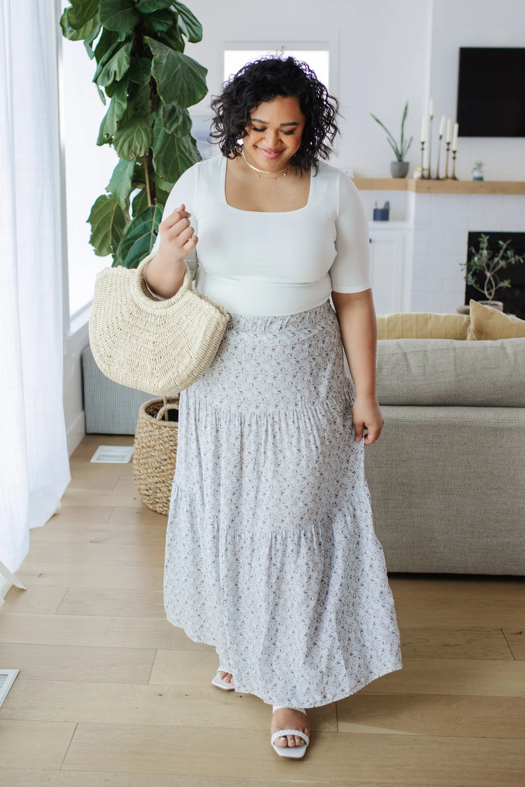 Ave Shops Alyssa Square Neck Tee in White - Women's Short Sleeve Top 14 Ave Shops Alyssa Square Neck Tee In White