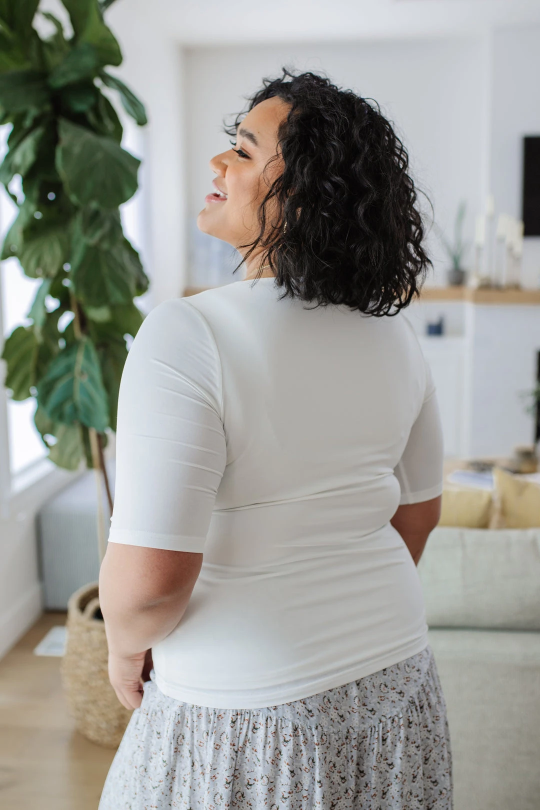 Ave Shops Alyssa Square Neck Tee in White - Women's Short Sleeve Top 13 Ave Shops Alyssa Square Neck Tee In White