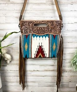 American Darling Handbags & Wallets Amarillo Skies Saddle Blanket Fringe Handbag