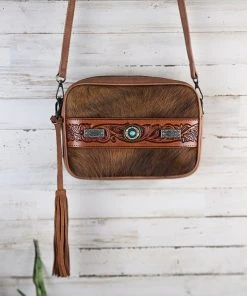 Montana West >> MEGA SALE << Amelia Brown Cowhide Wristlet/Crossbody Handbag