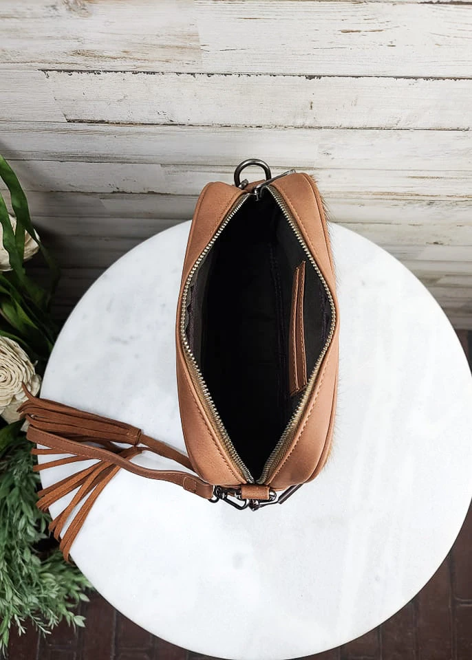 Montana West Amelia Brown Cowhide Wristlet/Crossbody Handbag - MEGA SALE | Stylish & Functional 7 Montana West >> MEGA SALE << Amelia Brown Cowhide Wristlet/Crossbody Handbag