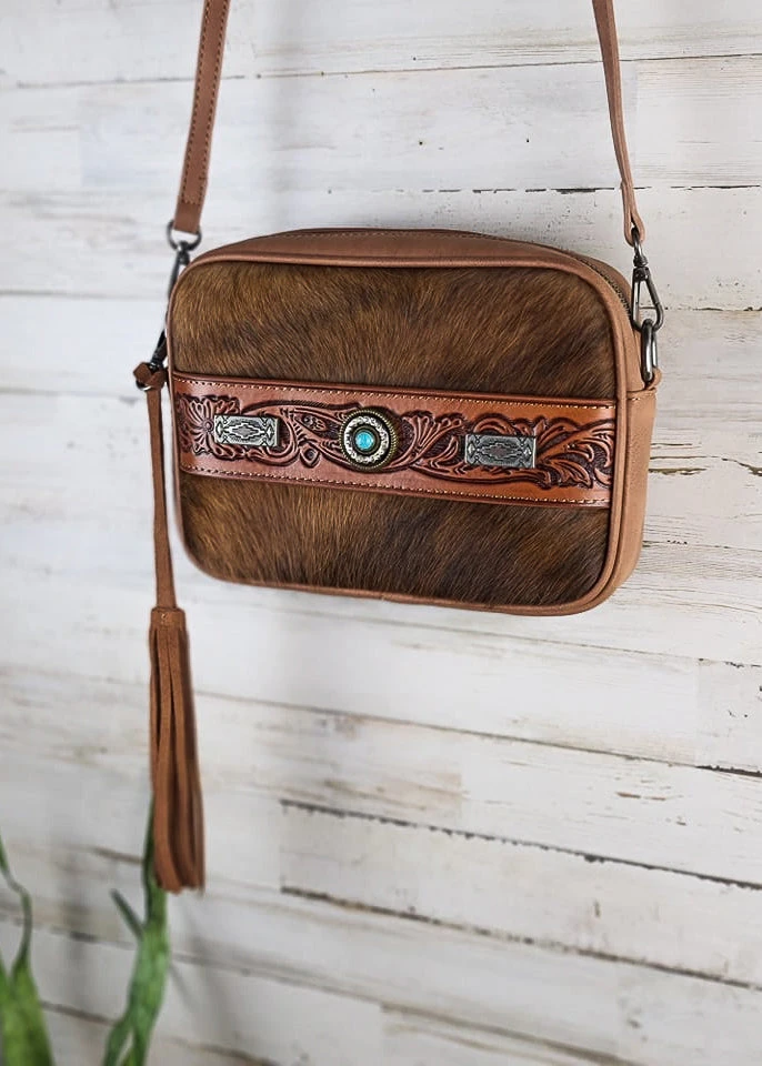 Montana West Amelia Brown Cowhide Wristlet/Crossbody Handbag - MEGA SALE | Stylish & Functional 5 Montana West >> MEGA SALE << Amelia Brown Cowhide Wristlet/Crossbody Handbag