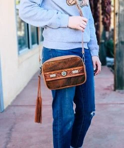 Montana West >> MEGA SALE << Amelia Brown Cowhide Wristlet/Crossbody Handbag