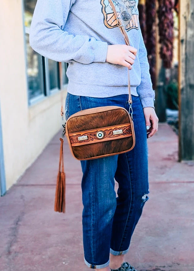 Montana West Amelia Brown Cowhide Wristlet/Crossbody Handbag - MEGA SALE | Stylish & Functional 3 Montana West >> MEGA SALE << Amelia Brown Cowhide Wristlet/Crossbody Handbag