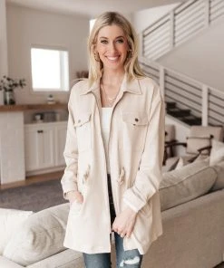 Ave Shops Aniston Everyday Jacket In Ivory - MEDIUM