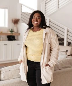 Ave Shops Aniston Everyday Jacket In Ivory - MEDIUM