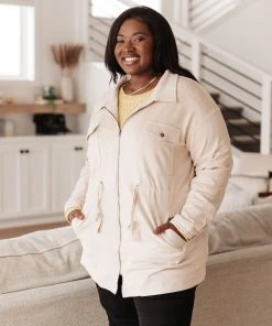 Ave Shops Aniston Everyday Jacket In Ivory - MEDIUM