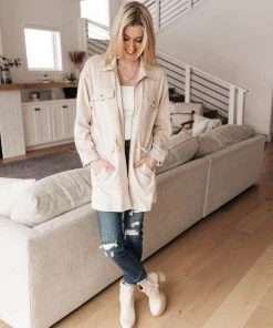 Ave Shops Aniston Everyday Jacket In Ivory - MEDIUM