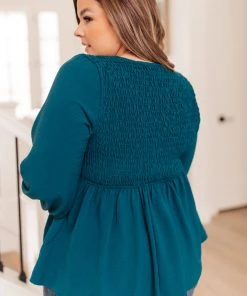 Ave Shops Annalise Top In Deep Teal Clothing
