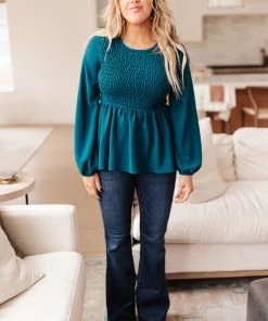 Ave Shops Annalise Top In Deep Teal Clothing