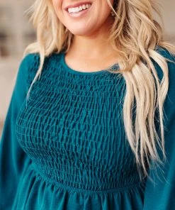 Ave Shops Annalise Top In Deep Teal Clothing