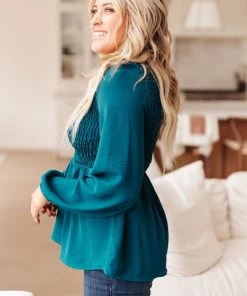Ave Shops Annalise Top In Deep Teal Clothing