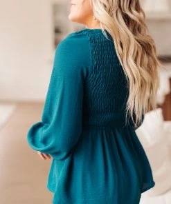 Ave Shops Annalise Top In Deep Teal Clothing