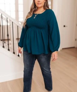Ave Shops Annalise Top In Deep Teal Clothing