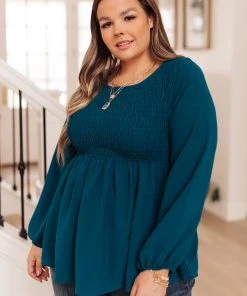 Ave Shops Annalise Top In Deep Teal Clothing