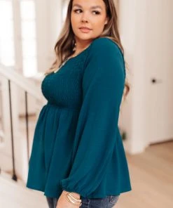 Ave Shops Annalise Top In Deep Teal Clothing