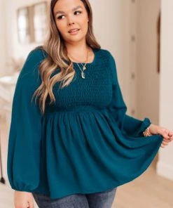 Ave Shops Annalise Top In Deep Teal Clothing