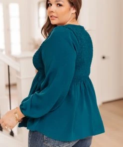 Ave Shops Annalise Top In Deep Teal Clothing
