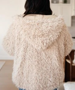 Ave Shops Cardigans, Sweaters, Outerwear Annika Plush Faux Fur Jacket