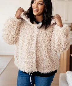 Ave Shops Cardigans, Sweaters, Outerwear Annika Plush Faux Fur Jacket