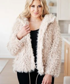 Ave Shops Cardigans, Sweaters, Outerwear Annika Plush Faux Fur Jacket