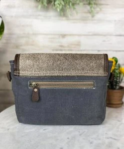 Sixtease Antique Floral & Cowhide Crossbody Handbag Handbags & Wallets