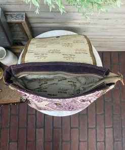Sixtease Handbags & Wallets Antique Purple Leather & Cowhide Backpack
