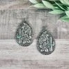 Blue Tortoise Jewelry Antique Silver Cactus Teardrop Earrings | Unique Handcrafted Earrings 1 Blue Tortoise Jewelry Antique Silver Cactus Teardrop Earrings