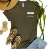 The Cinchy Cowgirl Army Green Hello Tack Hoarder Side Short Sleeve Tee Clothing