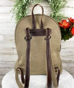 Myra Multi-Color Stripe & Cowhide Backpack