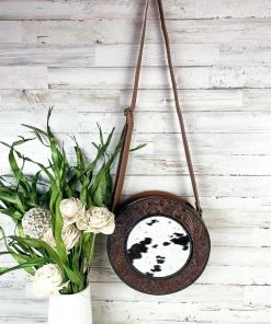 Myra Asher Cowhide Round Wallet Crossbody Handbag Handbags & Wallets