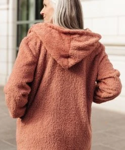 Ave Shops At The Lodge Fuzzy Cardigan In Mauve Clothing