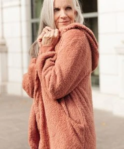 Ave Shops At The Lodge Fuzzy Cardigan In Mauve Clothing