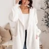 Ave Shops Fuzzy Cardigan in Off White | Cozy Outerwear for Women 1 Ave Shops Cardigans, Sweaters, Outerwear At The Lodge Fuzzy Cardigan In Off White