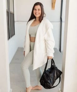 Ave Shops Lux & Plush Leggings In Mist